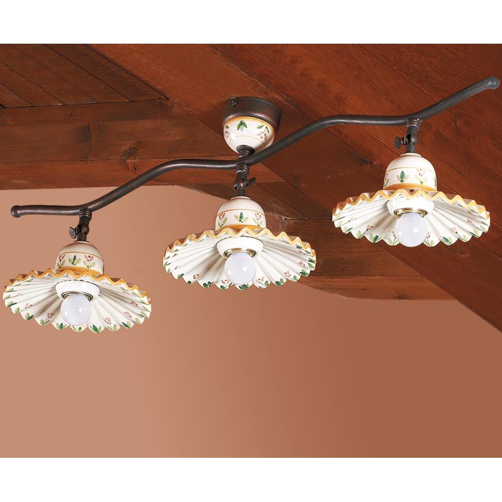 mediteransky stropna lampa rucne malovana rustikalna klasicky osvetlenie obyvacka kuchyna antikovany bronz keramika tramovy strop sedliacky dom lampy jedinecny lameridiana zariadenie.jpg